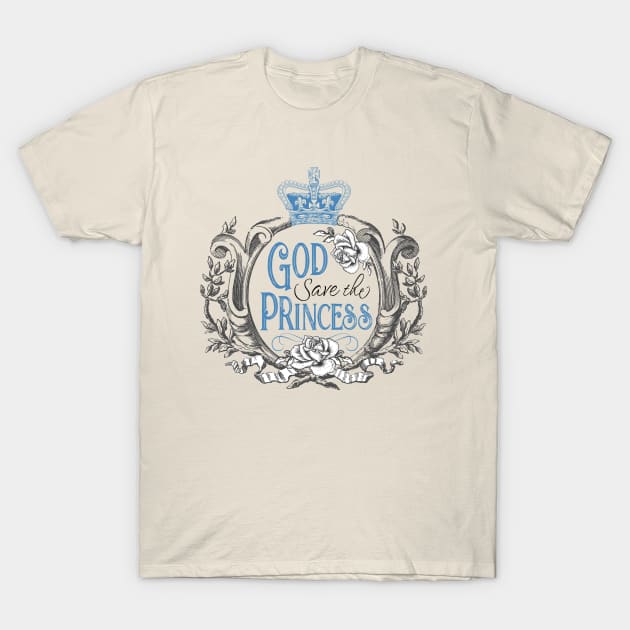 God Save the Princess of Wales Vintage Crown T-Shirt by figandlilyco